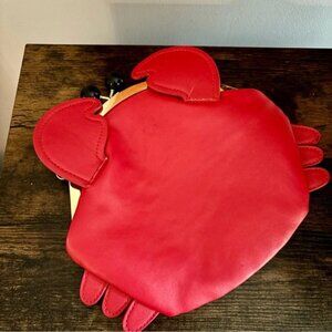 PT Shadow Red Crab Clutch Bag Crossbody Purse  9 x 6